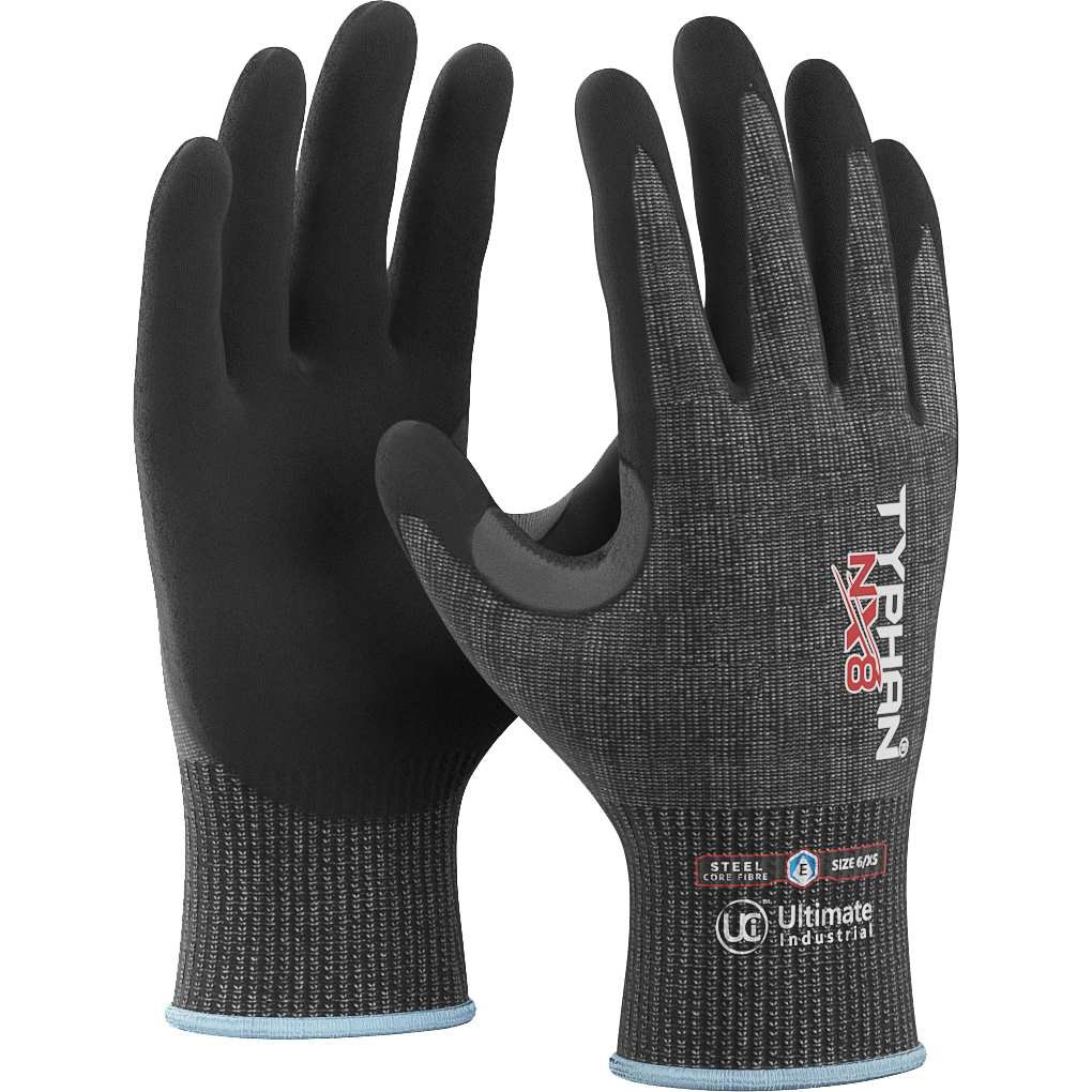 Typhan® -NX8 - Lightweight ISO Cut E Sandy Nitrile & RTC™