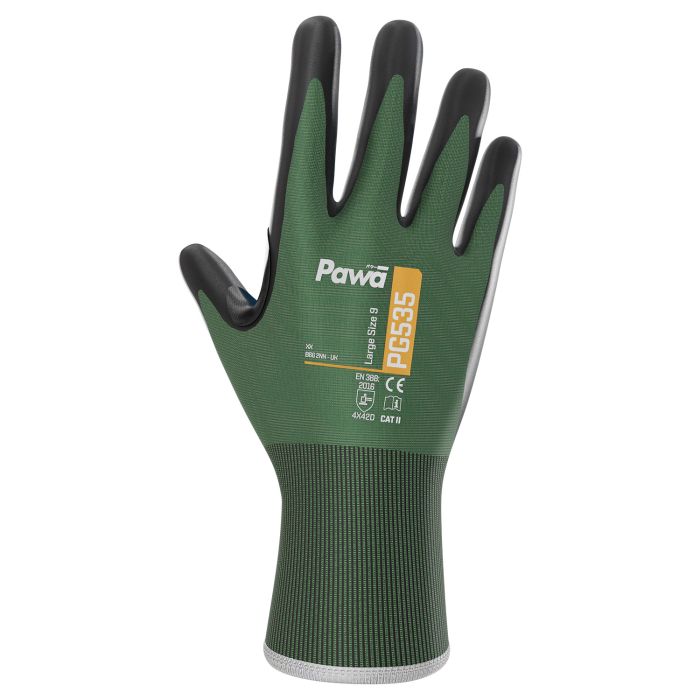 Pawa PG535 Ultrafine Cut D Gloves PU coating ideal for assembly tasks, touchscreen capability £4.82/pair sold in packs of 10