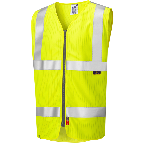JACOBSTOWE Leo EcoViz LFS/AS Zip Waistcoat (EN 14116 & EN 11
