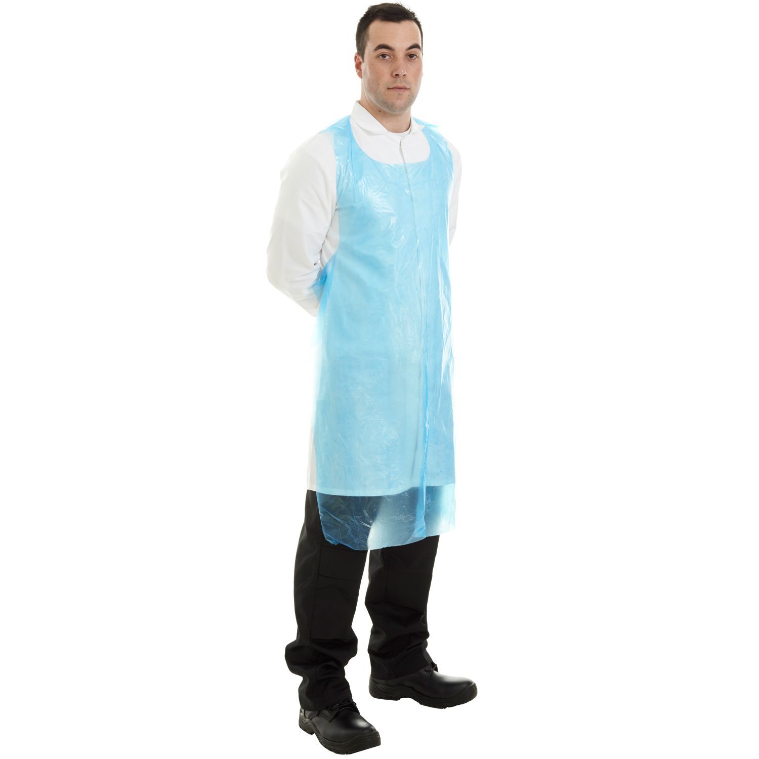8 Micron PE Aprons White or Blue  On Roll: Pack 1000, 200 per Roll - 5 Rolls per case new code 40803 - Image 2