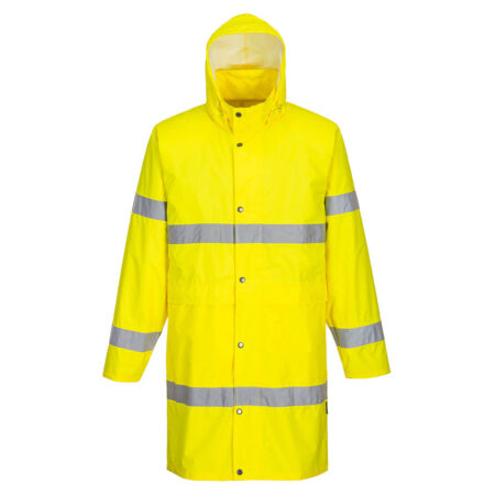 H442 - Hi-Vis Rain Coat 100cm - Image 2