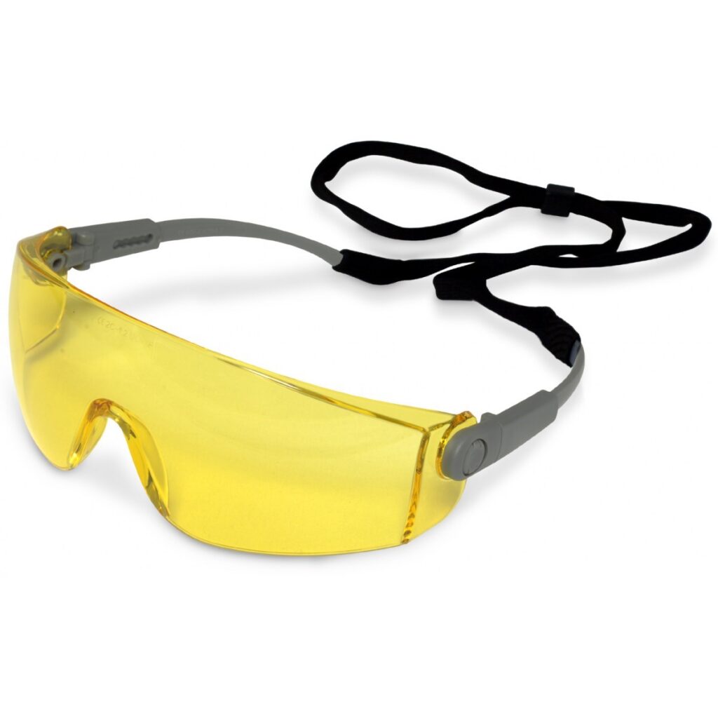Traega Solomon™-YE - Yellow-Corded Safety Glasses with Yellow Lenses