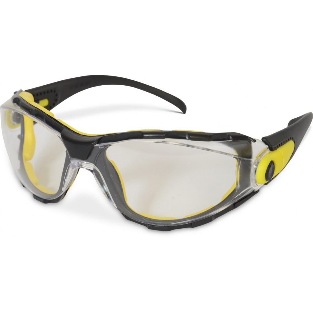 Traega Suluâ„¢-F+-CL - Clear-Corded Safety Glasses with Foam Inserts and Clear Lenses