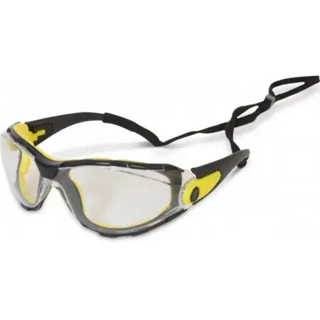 Traega Suluâ„¢-F+-CL - Clear-Corded Safety Glasses with Foam Inserts and Clear Lenses