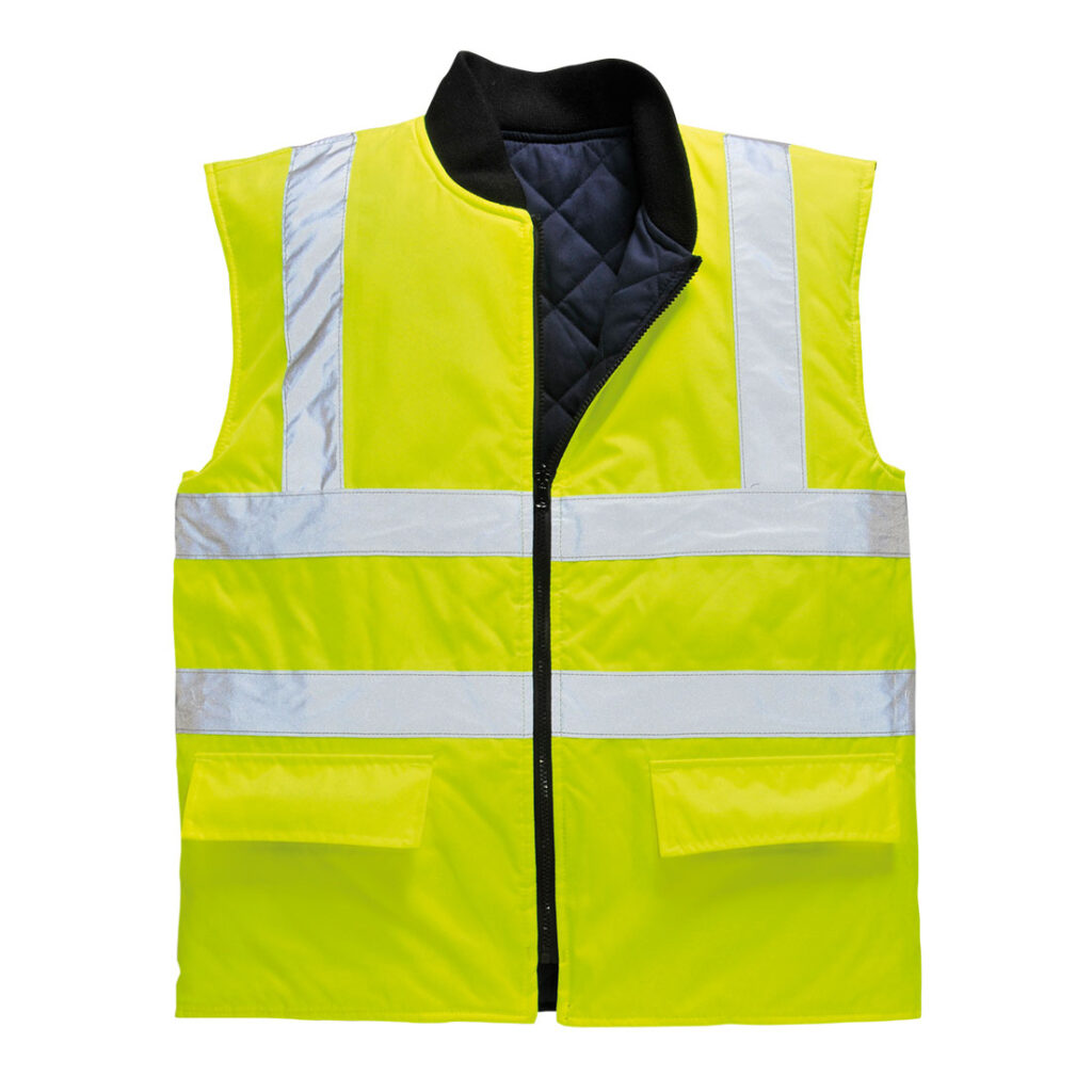 S469 - Hi-Vis Reversible Bodywarmer Yellow/Orange