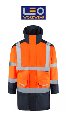 A01-O/NV-LEO Leo EcoViz Tawstock  Baffle Lined Class 3 Anorak