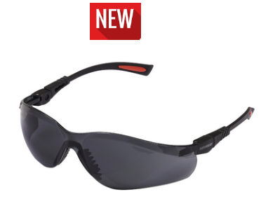 Supertouch Opus Safety Glasses-featuring a smoke tint and anti-scratch finish.