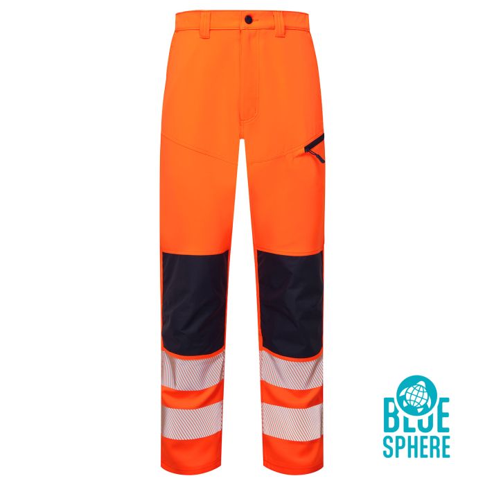 SHV-401S Essentials Hi Vis Eco Coolair 4-Way Stretch Orange Trousers