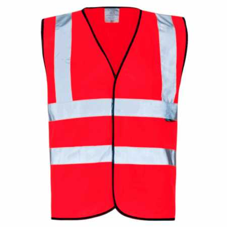 SHV-25621 Supertouch Hi Vis Red Velcro Vest