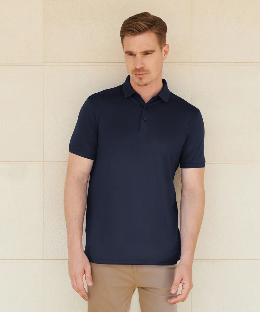 Henbury H460 Stretch Polyester polo shirt with wicking finish (slim fit)
