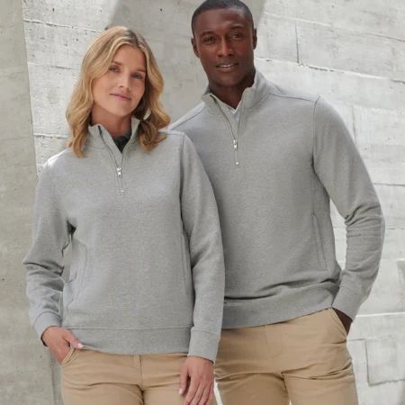 Henbury H842 Unisex sustainable ¼-zip sweatshirt