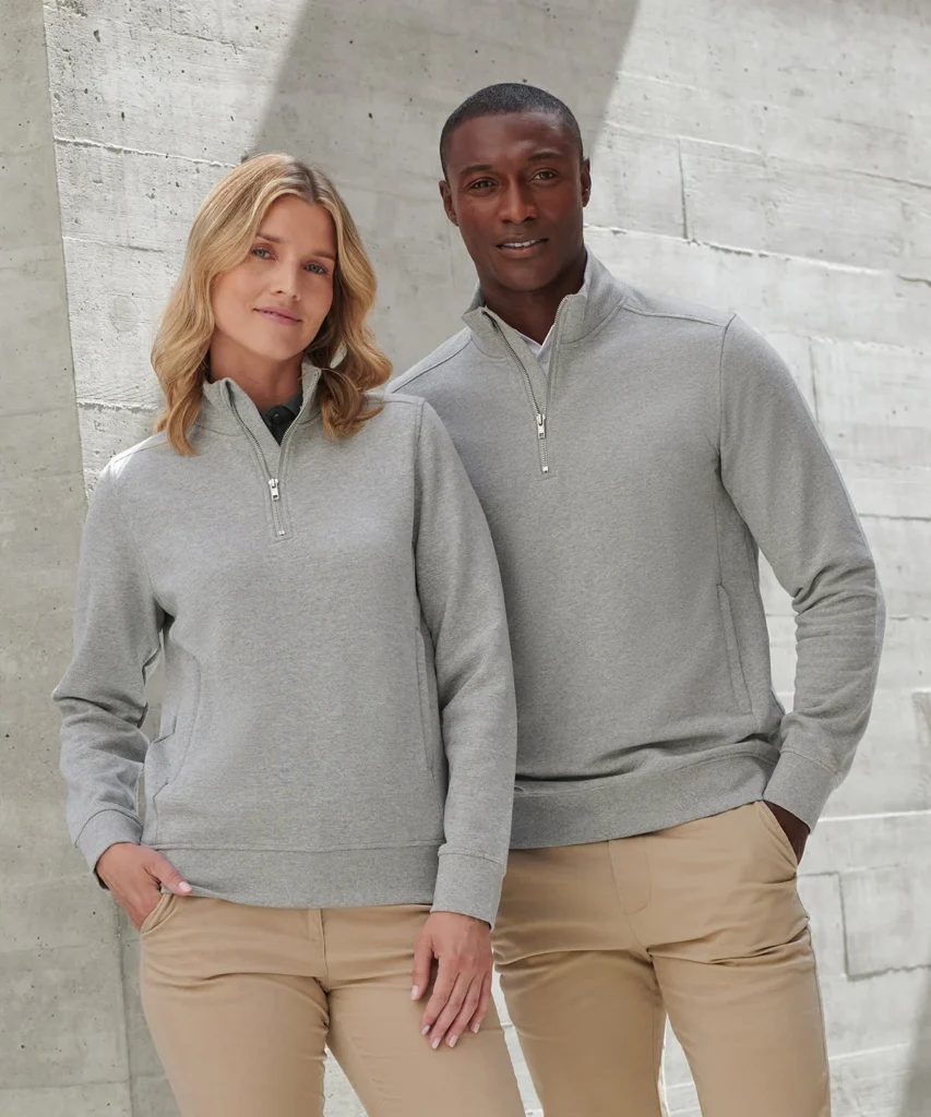 Henbury H842 Unisex sustainable ¼-zip sweatshirt