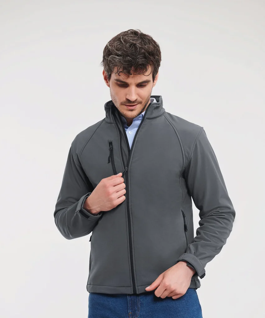 Russell Athletic  0R140M0 3 layer softshell fabric with breathable membrane that has set the standard in the market