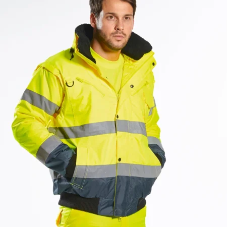 Portwest Hi-vis contrast bomber jacket (C465)