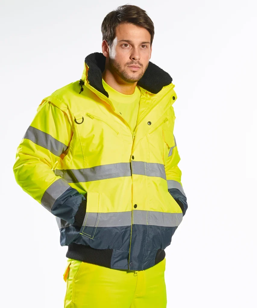 Portwest Hi-vis contrast bomber jacket (C465)
