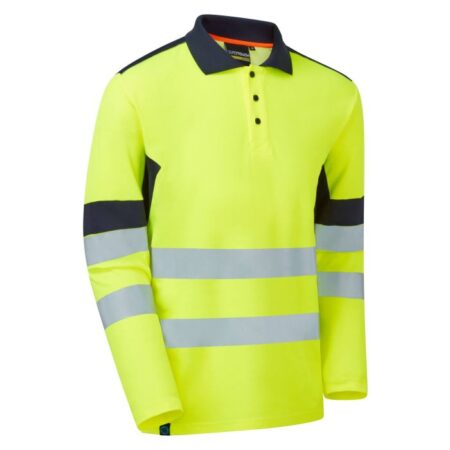 SYH-305C1-7 - Hi-Vis Eco Yellow CottonCool Long Sleeve Polo