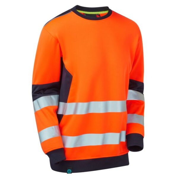 SYH-654D1-7 - Hi-Vis ECO Crew Neck Orange Sweatshirt