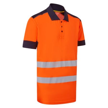 SYH-304D1-7 - Hi-Vis Eco Orange CottonCool Short Sleeve Polo