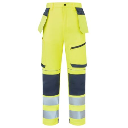 SYH-401 System Hi-Vis Eco Stretch Removable Holster Yellow Trousers