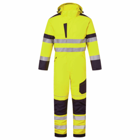 SYS402-YNS - System Hi Vis Eco Insulated Yellow/Navy Coverall