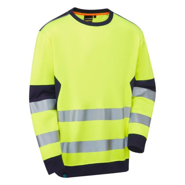 SYH-654C1-7 - Hi-Vis ECO Crew Neck Yellow Sweatshirt
