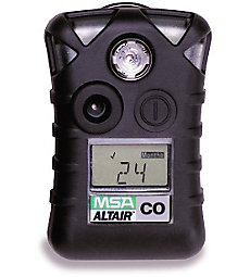 MSA 10092522 ALTAIR® Single-Gas Detector ALTAIR Single-Gas Detector, CO, Low 25, High 100, Charcoal case