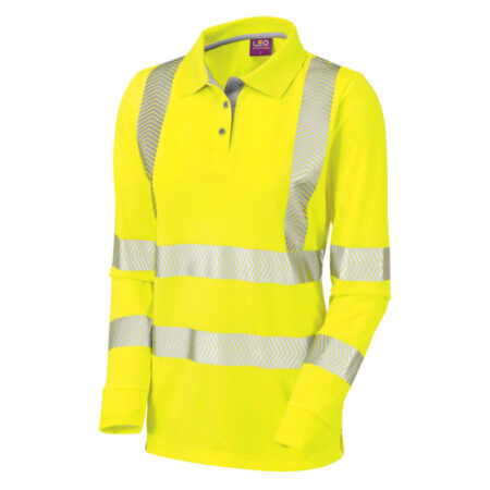 POLLYFIELD Leo EcoViz Performance+ Womens Sleeved Polo Shirt
