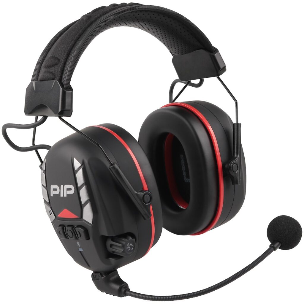 PIP Elevate e-ZED™ -Electronic Active Bluetooth® Earmuffs with active listening, Noise cancelling boom microphone, SNR 32 dB