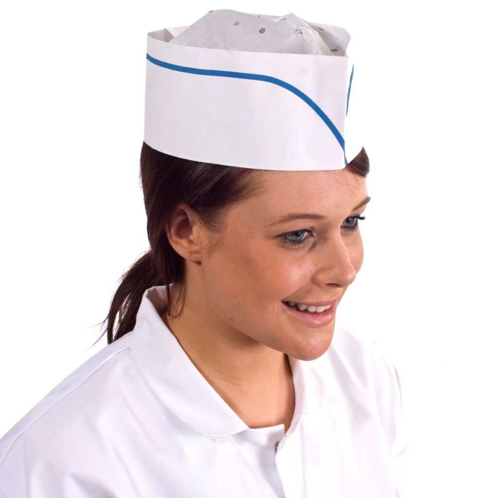 Supertouch Paper Forage Hats White/Blue Code 30010