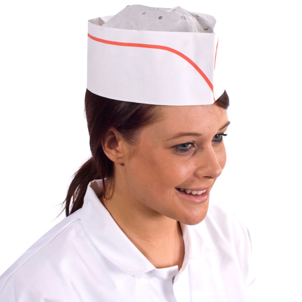 Supertouch Paper Forage Hats White/Red Code 30020