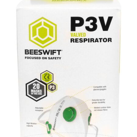 Beeswift Fold Flat P3 Valved Mask White Item Code: 3FF3VUom: Box of 20
