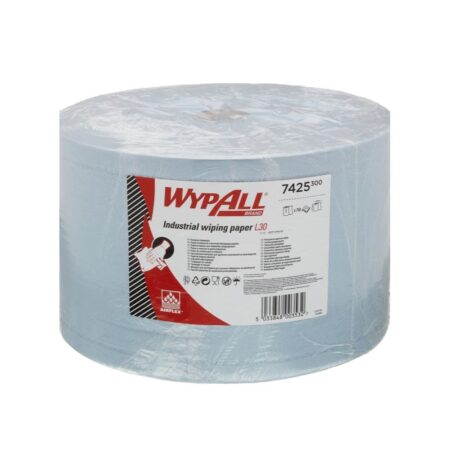 WypAll® 7425 L30 Jumbo Roll Industrial Wiping Paper 3 Ply, Blue - 1 Roll x 750 Sheets