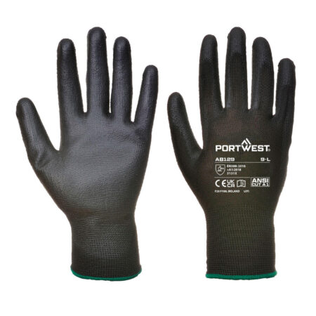 A129 - PU Palm Glove 27p/pair sold in packs of 10