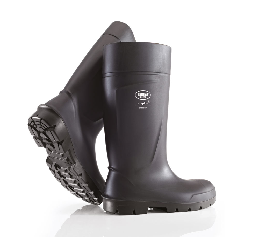 Bekina Steplite Easy Grip Full Safety Wellingtons S5 Black