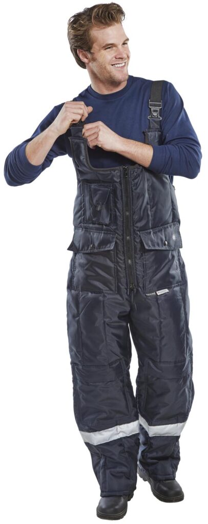 Beeswift Coldstar Freezer Bib Trousers Navy Blue Item Code: CCFBTN