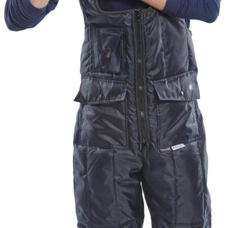 Beeswift Coldstar Freezer Bib Trousers Navy Blue Item Code: CCFBTN - Image 2