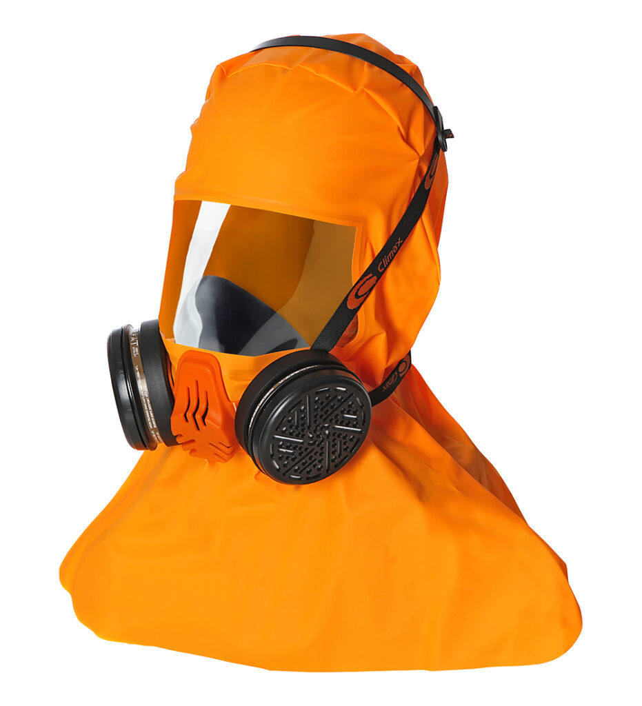 Climax Abekp3 Filtered Evacuation Hood Orange Item Code: CX756 Uom: Each