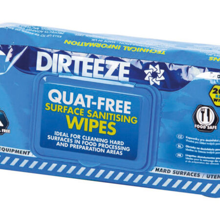 Dirteeze Quat-free Surface Sanitising Wipes Blue Item Code: DZAB200 200 wipes