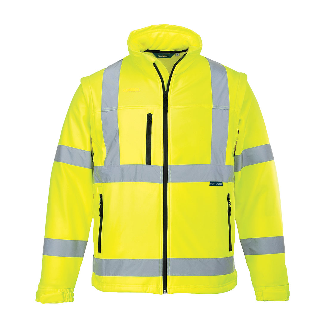 Portwest ES428 - ES1 Essential Hi-Vis Softshell Jacket (2L) - Image 2