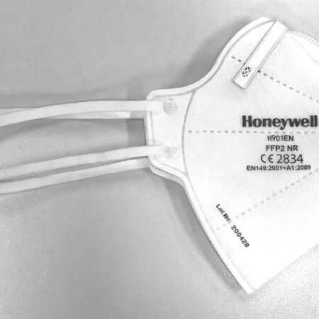 Honeywell H901en Fold Flat Face Mask Ffp2 Nr With H901en Filter White