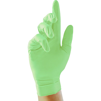 Unigloves Pearl Green Nitrile Disposable Gloves (Box of 100)