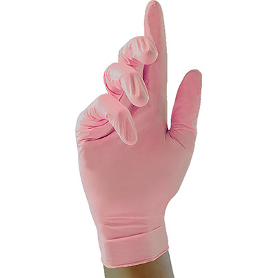 Unigloves Pearl Pink Nitrile Disposable Gloves (Box of 100)