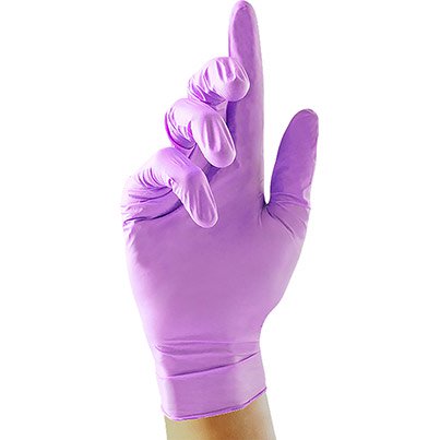Unigloves Pearl Violet Nitrile Disposable Gloves (Box of 100)