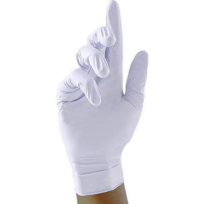 Unigloves Pearl White Nitrile Disposable Gloves (Box of 100)