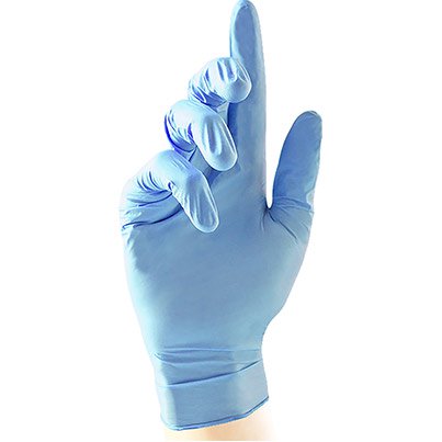 Unigloves Pearl Blue Nitrile Disposable Gloves (Box of 100)
