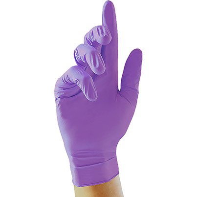 Unigloves Stronghold Purple Nitrile Disposable Gloves