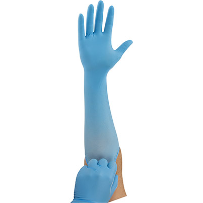 Ansell TouchNTuff 93-163 Disposable Long-Cuff Nitrile Gloves