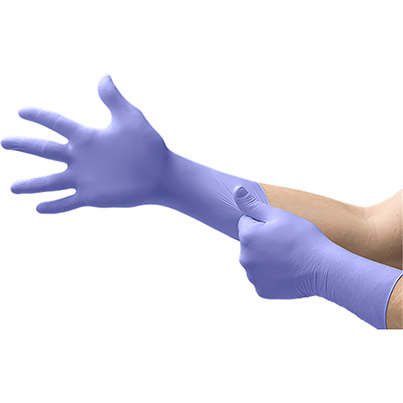Ansell MICROFLEX 93-853 Purple Long-Cuff Nitrile Disposable Gloves