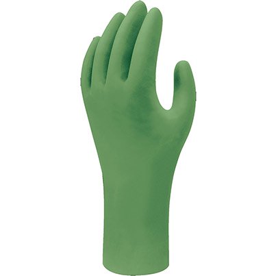 SHOWA 6110PF Green Biodegradable Nitrile Disposable Gloves