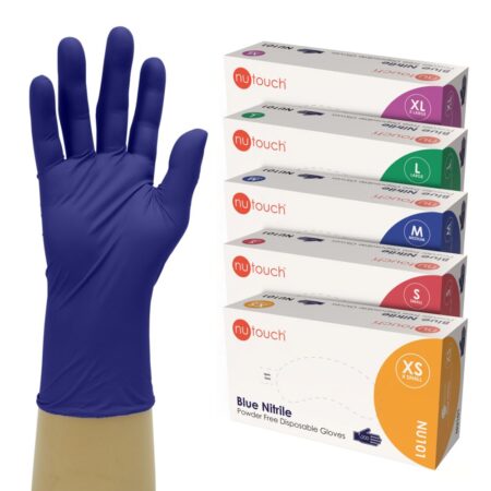 Nutouch Blue Nitrile Powder Free Disposable Glove NU101 (Box of 200)